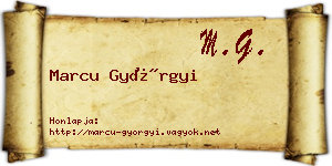 Marcu Györgyi névjegykártya